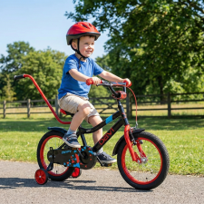 Drengecykel Davi Zippy, 16", 95-110 cm, 1 gear, Sort