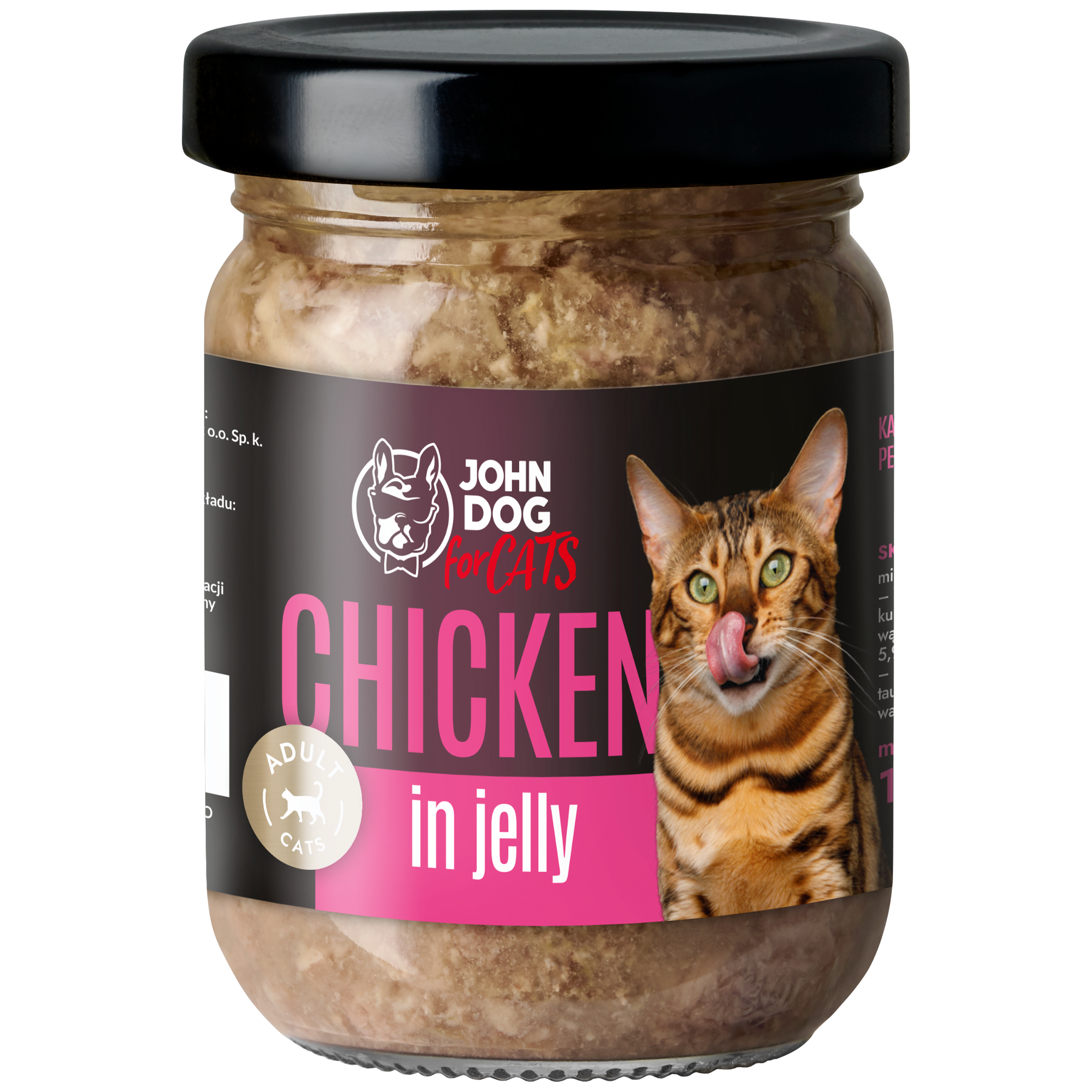 Karma mokra dla kotów John Dog for Cats Galaretka 100g - kurczak