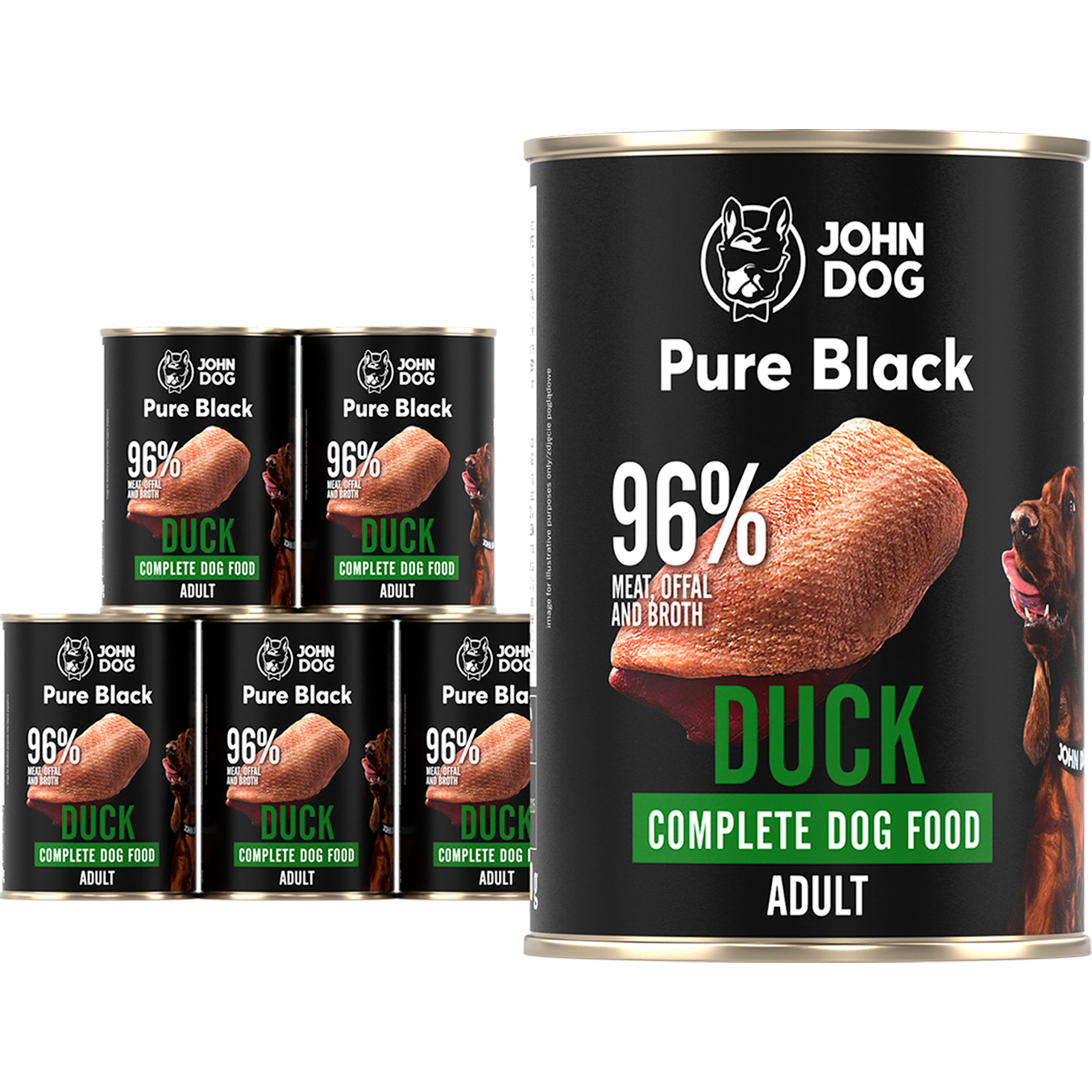 Zdjęcia - Karm dla psów John Dog Karma mokra Pure Black Kaczka - 6x400 g KMJDPBDK46 