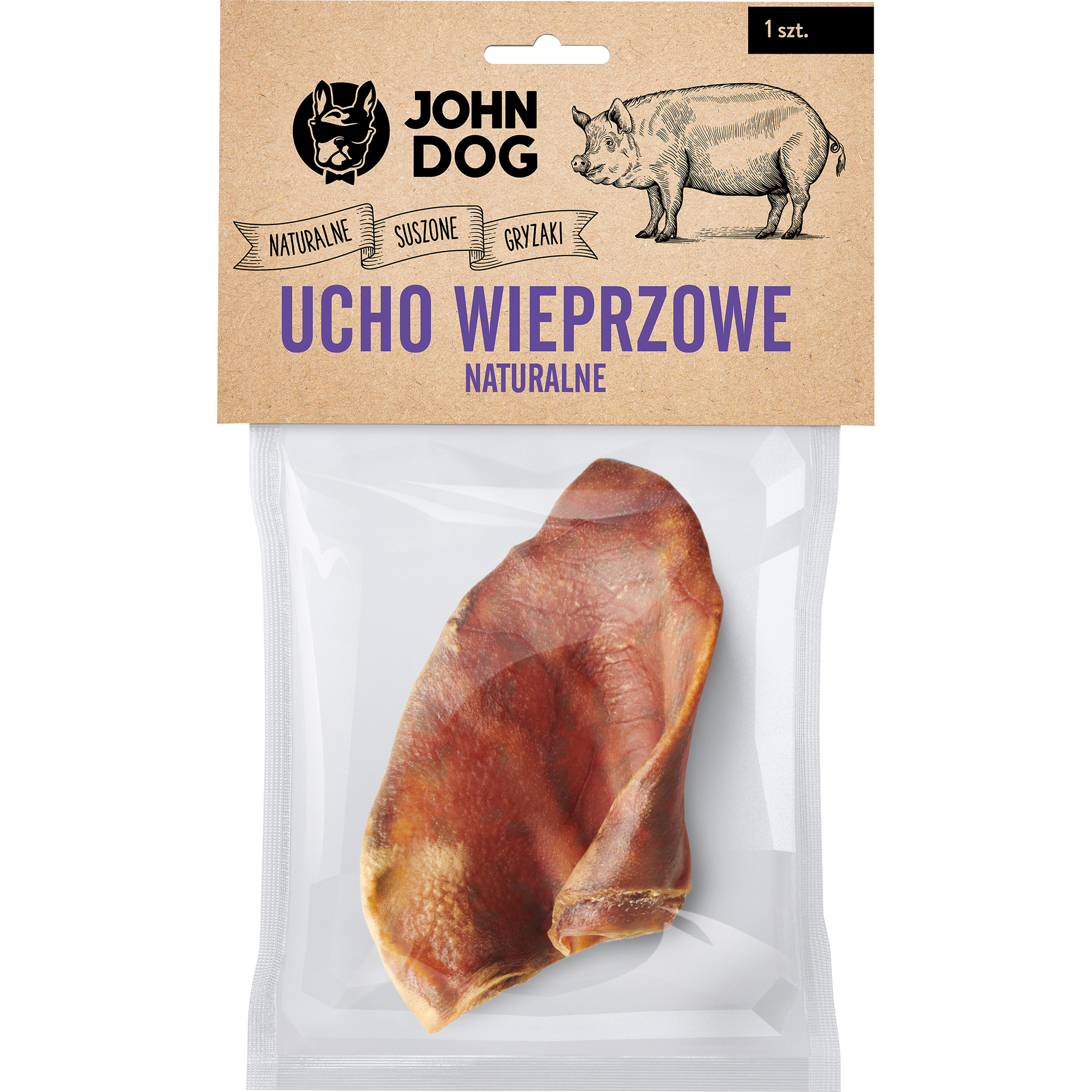 Ucho wieprzowe suszone 1 szt.