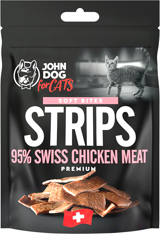 Paski dla kota John Dog Soft Kurczak szwajcarski - 95% - 45 g