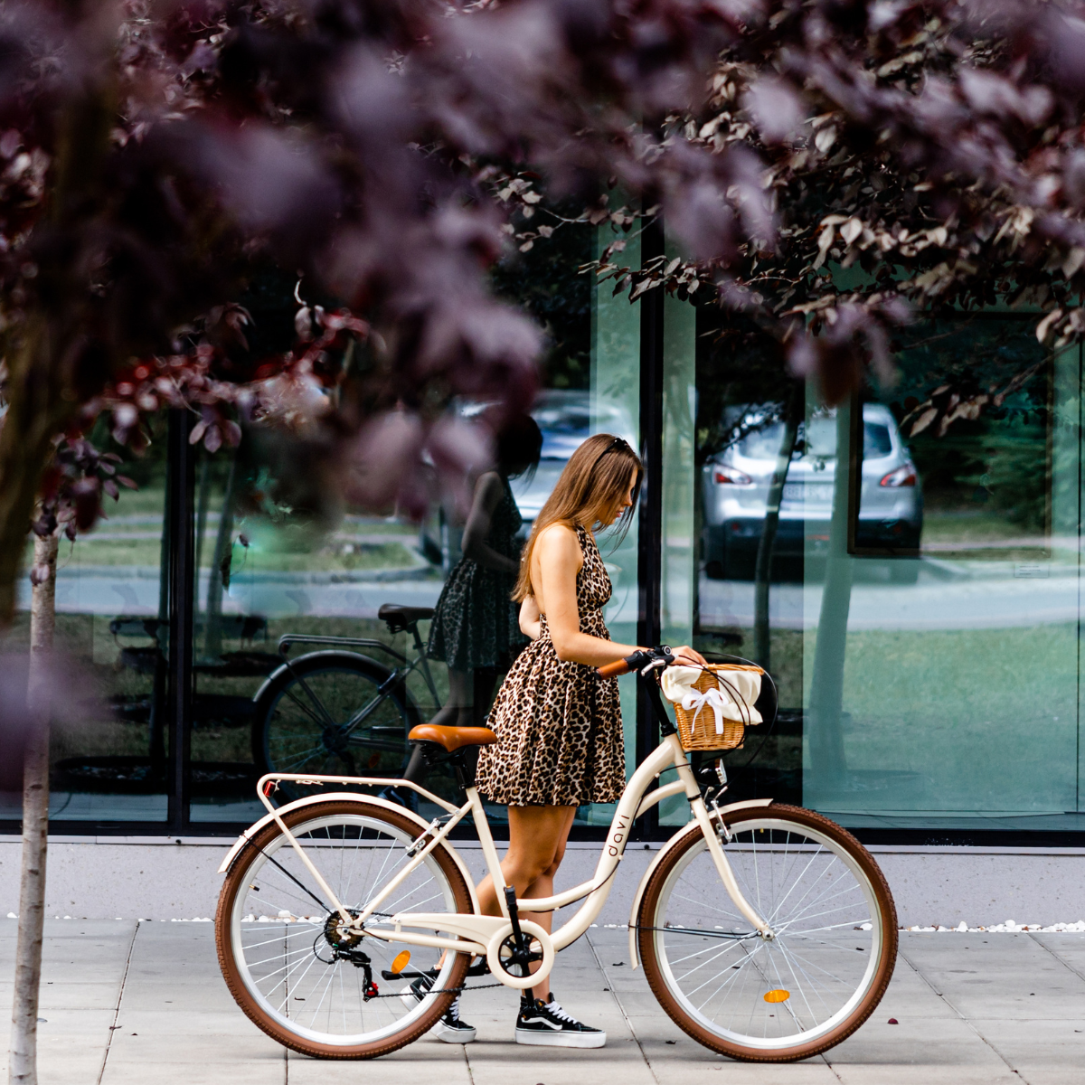 Bicicleta dama Davi Emma 7 viteze, 28", 160-185 cm, Maro Cafeniu