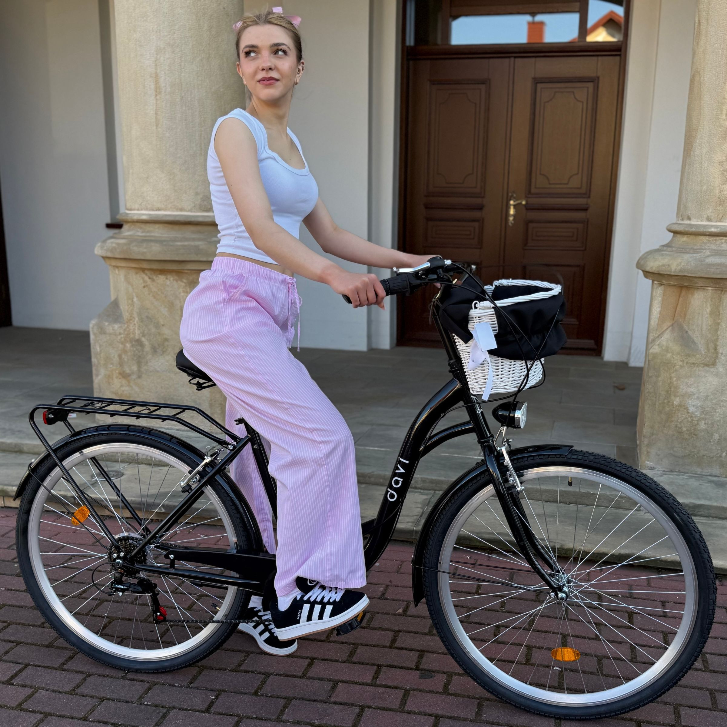 Könnyű Női bicikli Davi Emma 28", 160-185 cm, 7 sebeség, Fekete