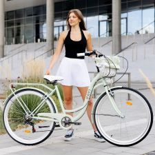Könnyű Női bicikli Davi Emma 28", 160-185 cm, 7 sebesség, Zöld/Fekete