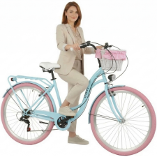 Könnyű Női bicikli Davi Emma 28", 160-185 cm, 7 sebeség, Kék/Rózsaszín